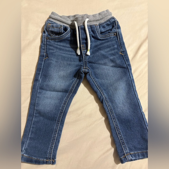 Cat & Jack Gray Denim Joggers - Picture 1 of 3